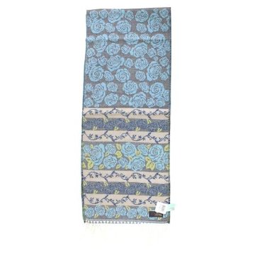 ラシクモア　フランス製マフラー（ローズボーダー）ペールスカイの画像