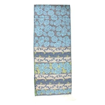 ラシクモア　フランス製マフラー（ローズボーダー）ペールスカイの画像