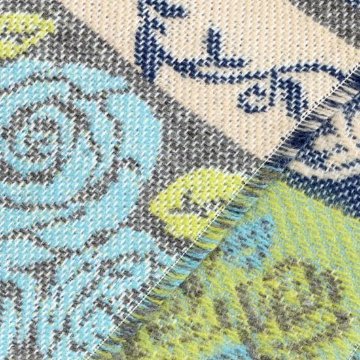 ラシクモア　フランス製マフラー（ローズボーダー）ペールスカイの画像