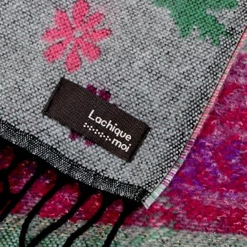 ラシクモア　フランス製マフラー（レースアネモネ）グレーの画像