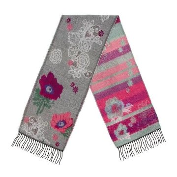 ラシクモア　フランス製マフラー（レースアネモネ）グレーの画像