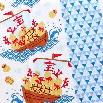 さいか　ガーゼたおる（波濤と宝船）の画像