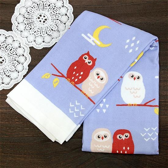 さいか　ガーゼたおる（月とふくろう）の画像