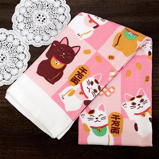 さいか　ガーゼたおる（招き猫に小判）の画像