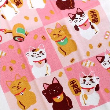 さいか　ガーゼたおる（招き猫に小判）の画像