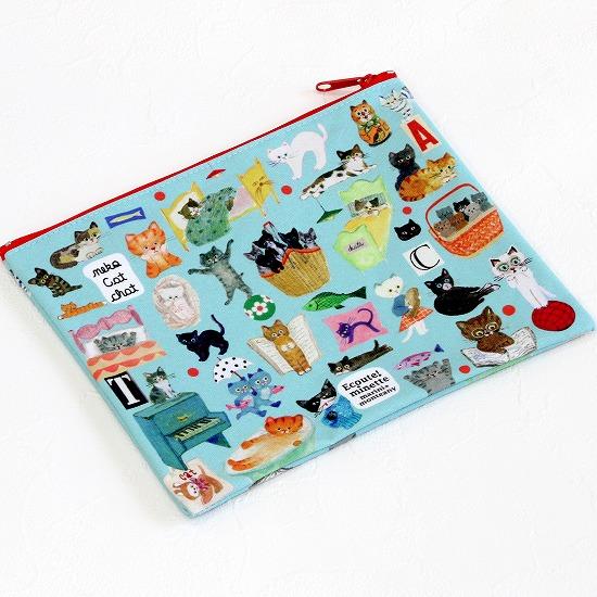 ミネット　フラットポーチ（blue）の画像