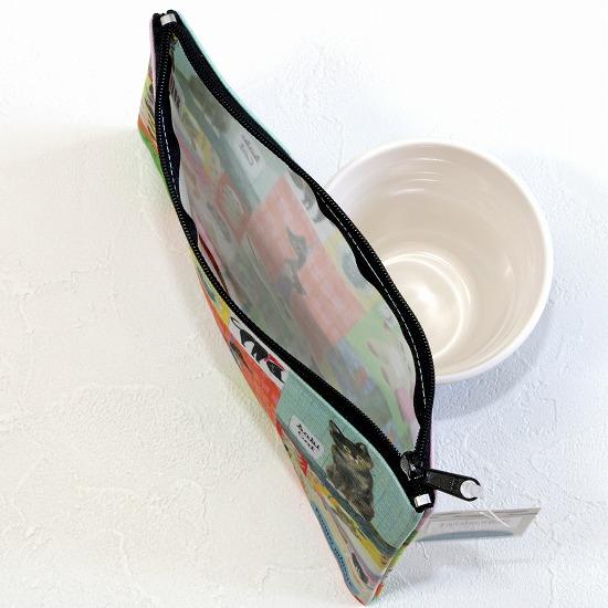 ミネット　フラットポーチ（コラージュ）の画像