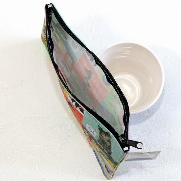 ミネット　フラットポーチ（コラージュ）の画像