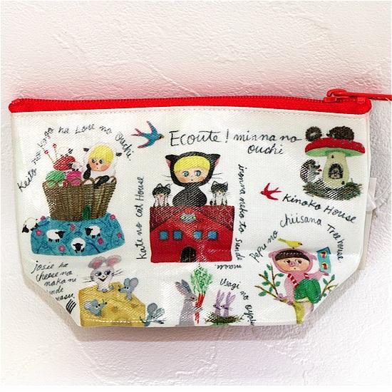 エクート　ツヤコートポーチ（みんなのおうち）の画像