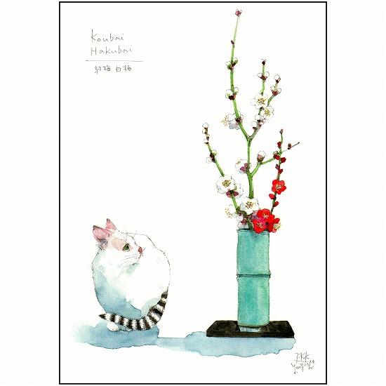 三好貴子 ポストカード（紅梅・白梅）の画像