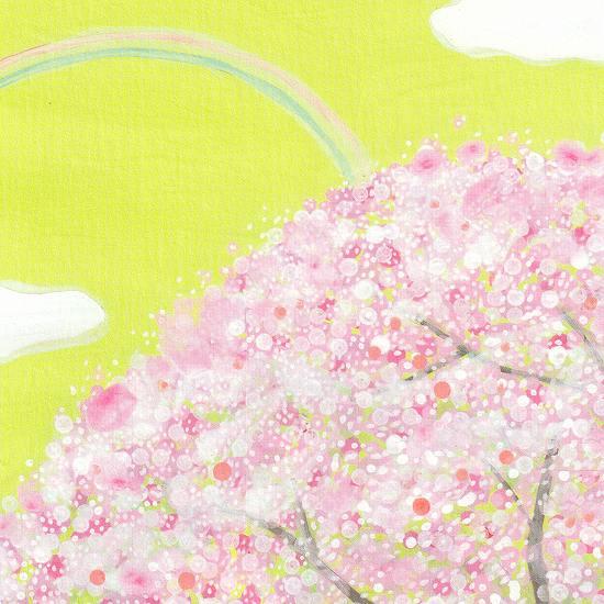 ひらいみも ポストカード（空と桜：虹）の画像