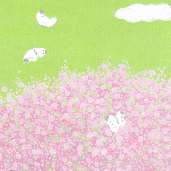ひらいみも ポストカード（空と桜：チョウ）の画像
