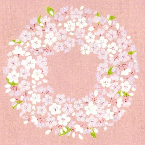 ひらいみも ポストカード（春のリース：桜）の画像