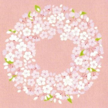 ひらいみも ポストカード（春のリース：桜）の画像