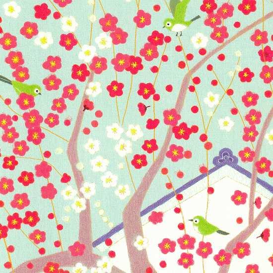 ひらいみも ポストカード（早春 梅便り：小鳥たち）の画像