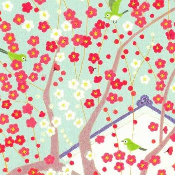 ひらいみも ポストカード（早春 梅便り：小鳥たち）の画像