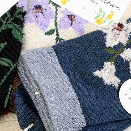 Natural Collection シルクMIX ソックス（桔梗）の画像