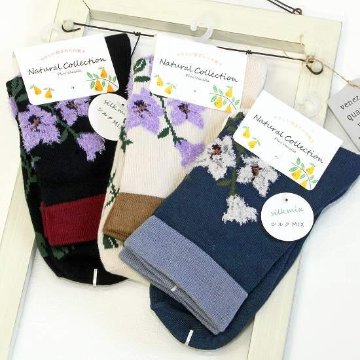 Natural Collection シルクMIX ソックス（桔梗）の画像
