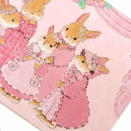 茜ことこ　ポストカード（うさぎとビオラの花冠）の画像