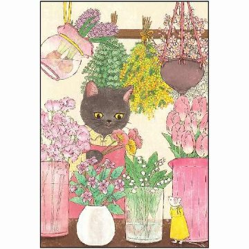 茜ことこ　ポストカード（猫のお花屋）の画像