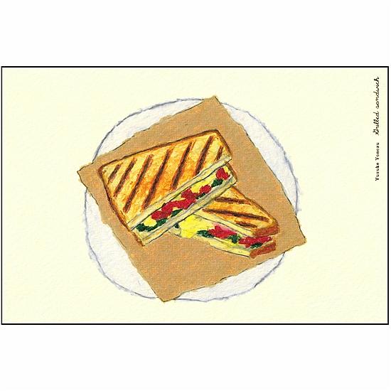 米津祐介 ポストカード（ホットサンド）の画像