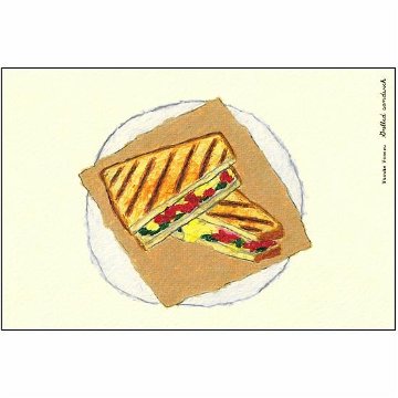 米津祐介 ポストカード（ホットサンド）の画像