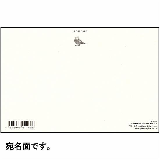 米津祐介 ポストカード（セキセイインコ）の画像