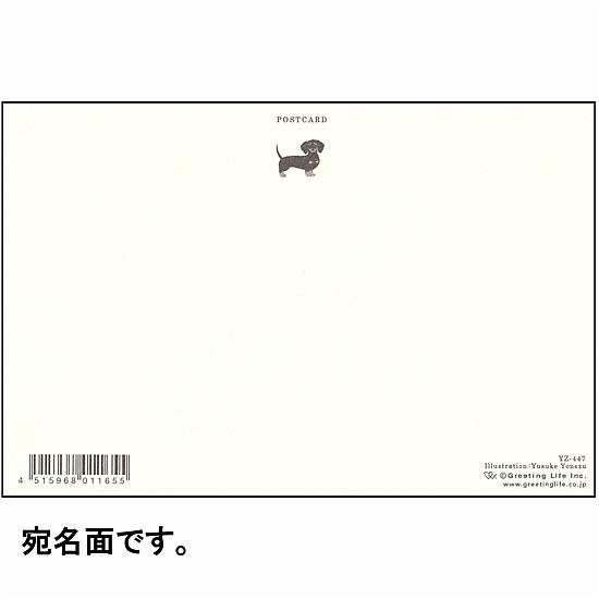 米津祐介 ポストカード（ミニチュアダックスフンド）の画像