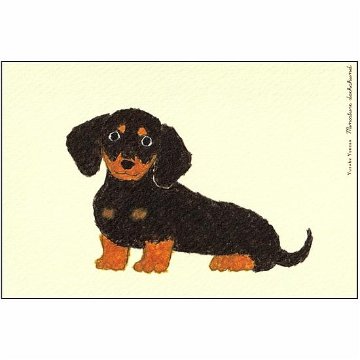 米津祐介 ポストカード（ミニチュアダックスフンド）の画像