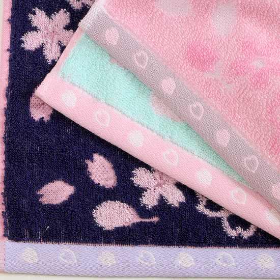 GuGu World タオルハンカチ（桜と柴犬）の画像