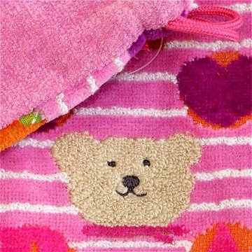 レインボーベア　巾着（スタンプ）ピンクの画像