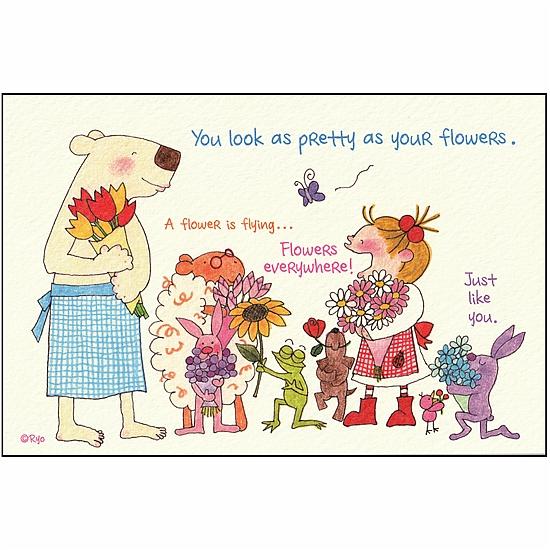 ココちゃん ポストカード（フラワー）の画像