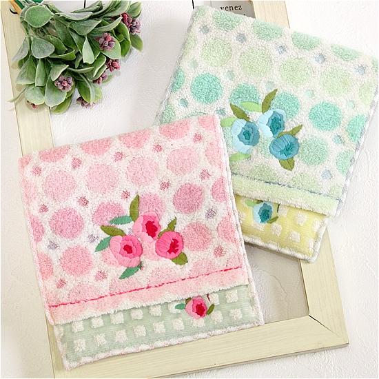 シビラ　ポケットハンカチ（水玉＆バラ）の画像