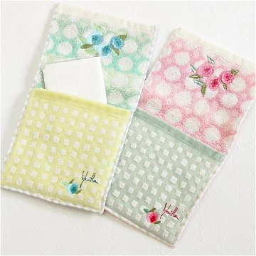 シビラ　ポケットハンカチ（水玉＆バラ）の画像