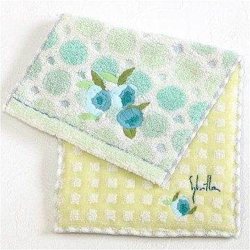 シビラ　ポケットハンカチ（水玉＆バラ）の画像