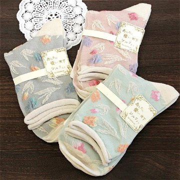 あなたに優しい靴下シルク入り（チューリップ）の画像