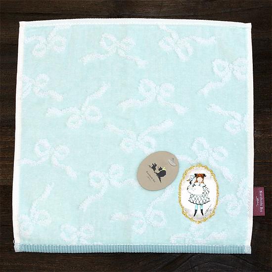 くらはしれい　プリントアップリケハンカチ（ブルー）の画像