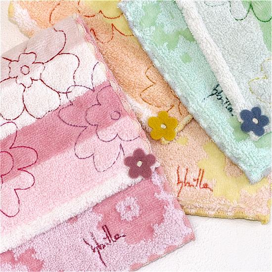 シビラ　ポケットハンカチ（ボーダー花柄）の画像