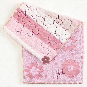 シビラ　ポケットハンカチ（ボーダー花柄）の画像