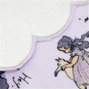 くらはしれい　プリントスカラップハンカチ（パープル）の画像