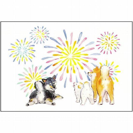 村田なつか ポストカード（しばいぬと花火）の画像