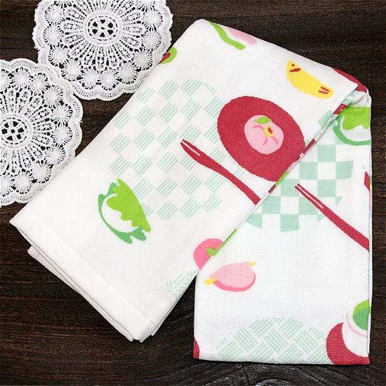 さいか　ガーゼたおる（おいしい時間）グリーンの画像