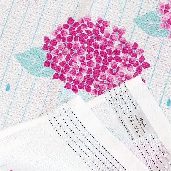 うすい　かるい　ながい　タオルてぬぐい（紫陽花）の画像