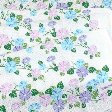 うすい　かるい　ながい　タオルてぬぐい（絞り咲き朝顔）の画像