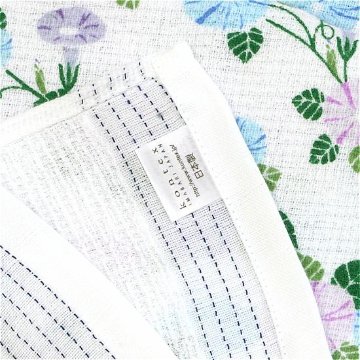 うすい　かるい　ながい　タオルてぬぐい（絞り咲き朝顔）の画像