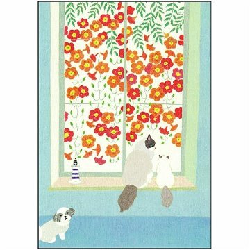 ひらいみも ポストカード（夏の窓：ノウゼンカズラ）の画像