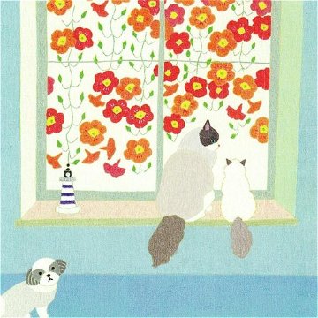 ひらいみも ポストカード（夏の窓：ノウゼンカズラ）の画像