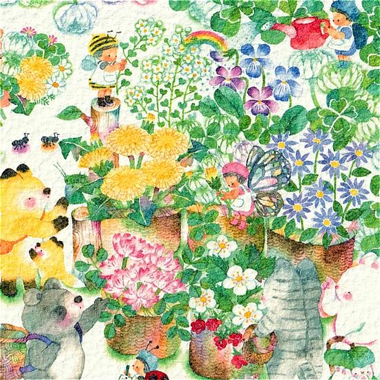 こばやしあや ポストカード（野花のお花屋さん）の画像