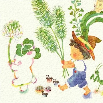 こばやしあや ポストカード（野花の行進）の画像
