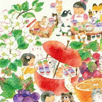 こばやしあや ポストカード（フルーツ畑でジャムづくり）の画像